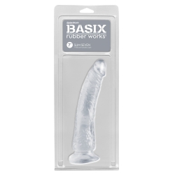 Basix Rubber Works Slim Dildo 17,8 cm CLEAR